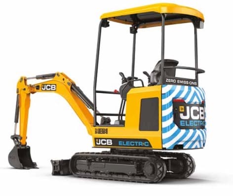 Side view of JCB 19C-1E electric digger